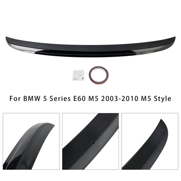 Gloss Black Rear Boot Spoiler For BMW 5 Series E60 M5 2003-2010 M5 Style