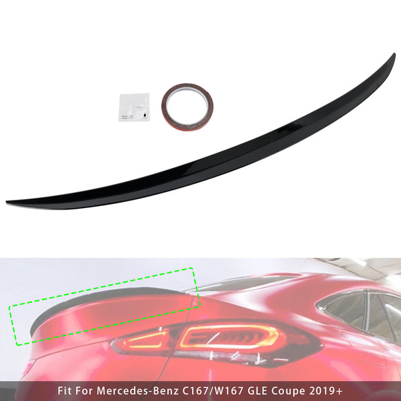 Gloss Black Rear Boot Spoiler For Benz GLE Class Coupe C167 2019+ AMG Style