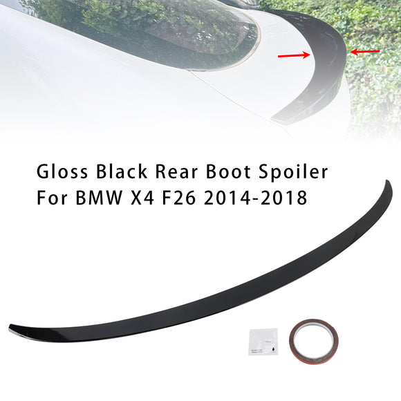 Alerón trasero de maletero negro brillante para BMW X4 F26 2014-2018