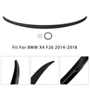 Alerón trasero de maletero negro brillante para BMW X4 F26 2014-2018-7