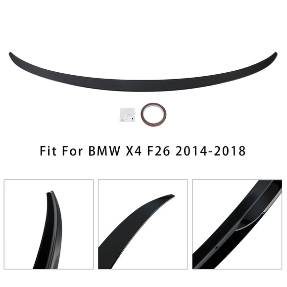 Alerón trasero de maletero negro brillante para BMW X4 F26 2014-2018