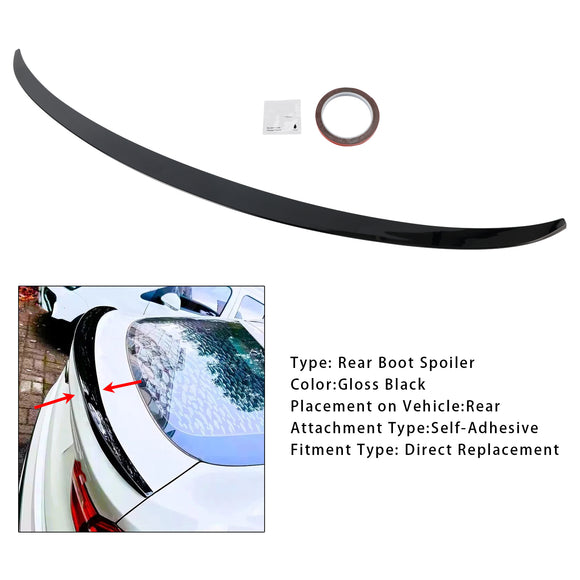 Alerón trasero de maletero negro brillante para BMW X4 F26 2014-2018