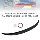 Gloss Black Rear Boot Spoiler For BMW X6 X6M F16 F86 2014-2019-2
