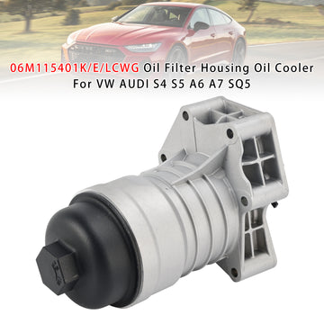 06M115401K/E/LCWG Oil Filter Housing Oil Cooler For VW AUDI S4 S5 A6 A7 SQ5 - 0