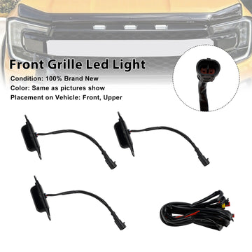 White Led Light Front Bumper Grille Fit Ford Ranger Next Gen Wildtrak 2023-2025