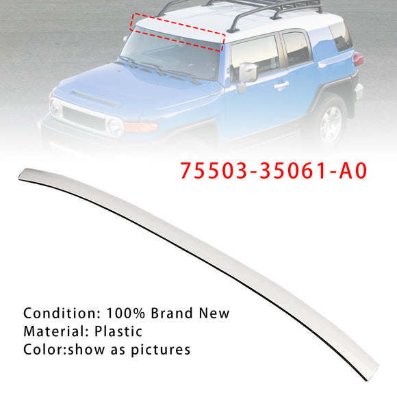 La parte superior del parabrisas delantero blanco revela la moldura para Toyota FJ Cruiser 2007-2014