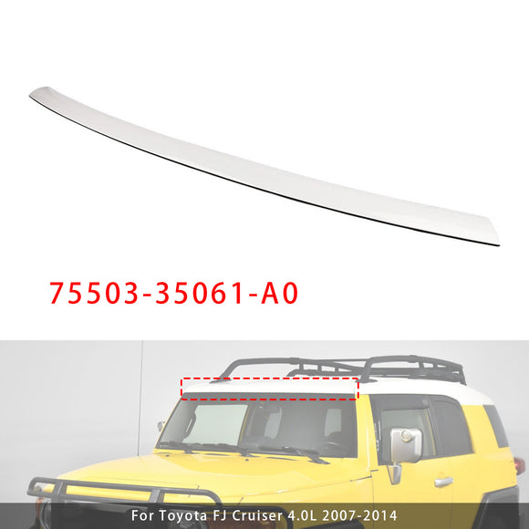 La parte superior del parabrisas delantero blanco revela la moldura para Toyota FJ Cruiser 2007-2014