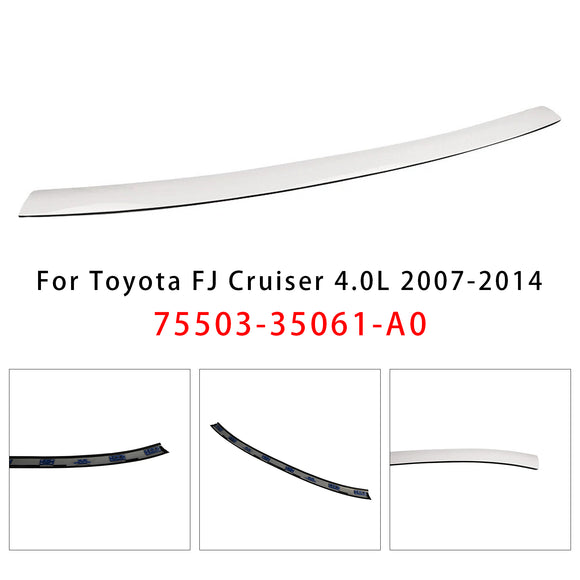 La parte superior del parabrisas delantero blanco revela la moldura para Toyota FJ Cruiser 2007-2014