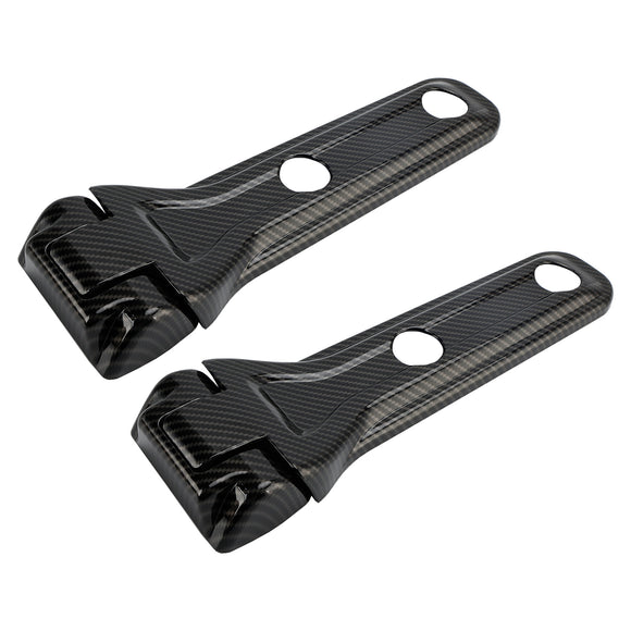 Embellecedor de cubierta de bisagra de puerta trasera de fibra de carbono para Jeep Wrangler JL 2018-2024