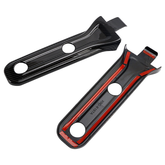 Embellecedor de cubierta de bisagra de puerta trasera de fibra de carbono para Jeep Wrangler JL 2018-2024
