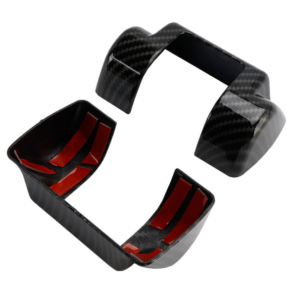 Embellecedor de cubierta de bisagra de puerta trasera de fibra de carbono para Jeep Wrangler JL 2018-2024