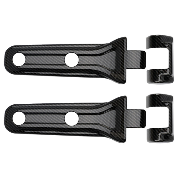 Embellecedor de cubierta de bisagra de puerta trasera de fibra de carbono para Jeep Wrangler JL 2018-2024