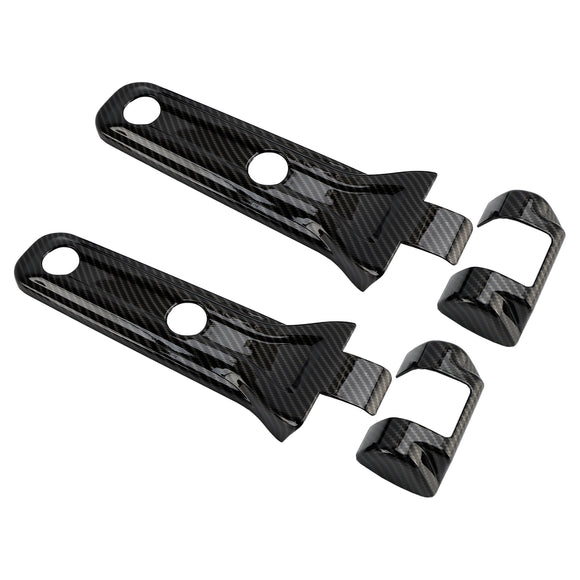 Embellecedor de cubierta de bisagra de puerta trasera de fibra de carbono para Jeep Wrangler JL 2018-2024
