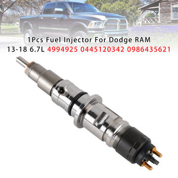 1Pcs Fuel Injector For Dodge RAM 13-18 6.7L 4994925 0445120342 0986435621 - 0