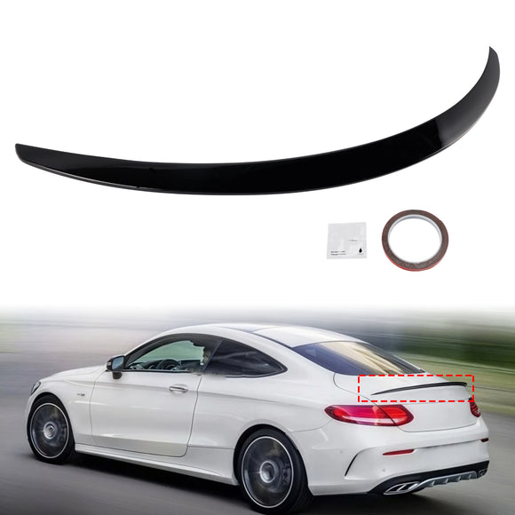 Spoiler trasero negro brillante para Mercedes-Benz Clase C W205 C205 Coupé 2014-2021