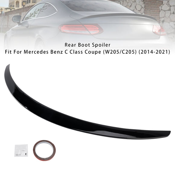 Spoiler trasero negro brillante para Mercedes-Benz Clase C W205 C205 Coupé 2014-2021