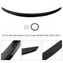 Spoiler trasero negro brillante para Mercedes-Benz Clase C W205 C205 Coupé 2014-2021-10