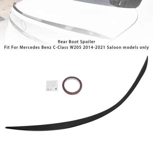 Spoiler trasero negro brillante para Mercedes-Benz Clase C W205 Estilo AMG C63 14-21