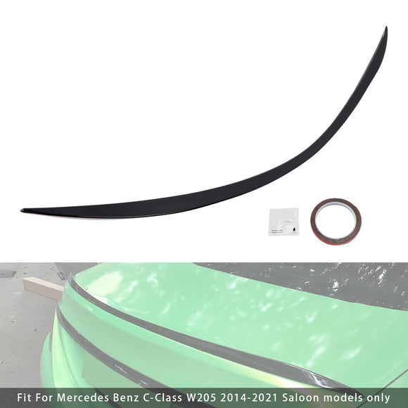 Spoiler trasero negro brillante para Mercedes-Benz Clase C W205 Estilo AMG C63 14-21