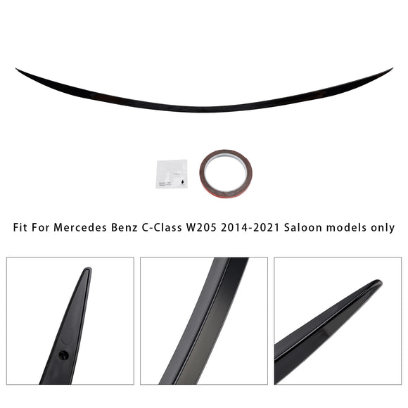 Spoiler trasero negro brillante para Mercedes-Benz Clase C W205 Estilo AMG C63 14-21