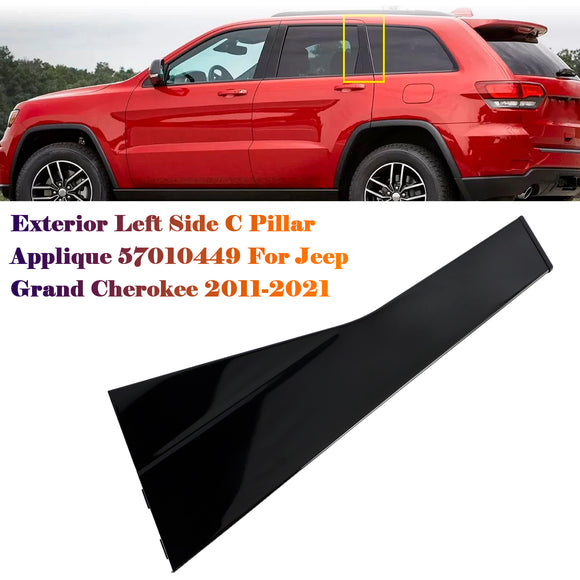 Aplique de pilar C del lado izquierdo exterior 57010449 para Jeep Grand Cherokee 11-21