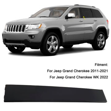 Left Rear Door Pillar Window Trim Applique B 57010447 For Jeep Grand Cherokee 2011-2021 - 0