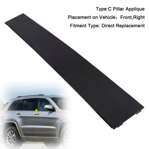 Aplique de ajuste de ventana de pilar de puerta delantera derecha B 57010444 para Jeep Cherokee 2011-2021
