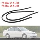 Left+Right Roof Trim Molding 74306-S5A-J01+74316-S5A-J01 For Honda Civic 2001-2005-4
