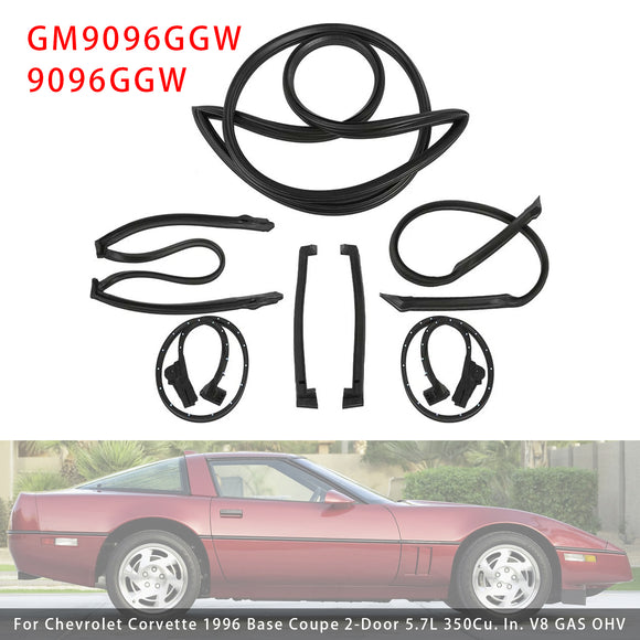 Seal Weatherstrip Kit Waterproof  9096GGW For Chevrolet Corvette C4 Coupe 1990-1996