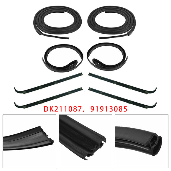 8PCS Door Window Sweep Weatherstrip Seal Kit For Ford Bronco F150 1987-1997