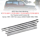 6PCS Door Belt Molding 75710-60011 75720-60011 For Toyota Land Cruiser 80 Series 1991-1997 / Lexus LX450 FZJ80 1996-1998-3