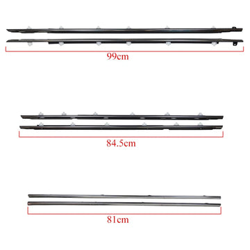6PCS Door Belt Molding 75710-60011 75720-60011 For Toyota Land Cruiser 80 Series 1991-1997 / Lexus LX450 FZJ80 1996-1998 - 0