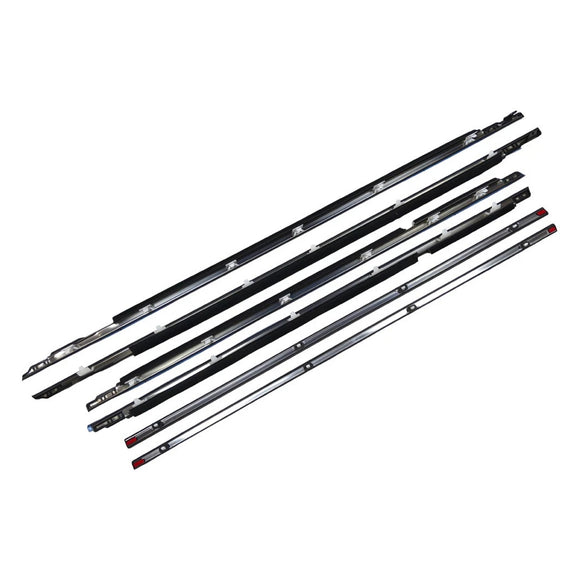 6PCS Door Belt Molding 75710-60011 75720-60011 For Toyota Land Cruiser 80 Series 1991-1997 / Lexus LX450 FZJ80 1996-1998