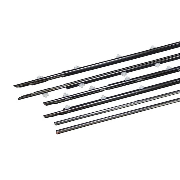 6PCS Door Belt Molding 75710-60011 75720-60011 For Toyota Land Cruiser 80 Series 1991-1997 / Lexus LX450 FZJ80 1996-1998