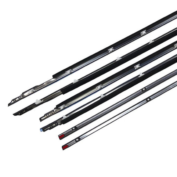 6PCS Door Belt Molding 75710-60011 75720-60011 For Toyota Land Cruiser 80 Series 1991-1997 / Lexus LX450 FZJ80 1996-1998