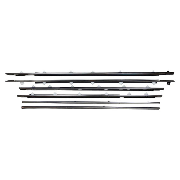6PCS Door Belt Molding 75710-60011 75720-60011 For Toyota Land Cruiser 80 Series 1991-1997 / Lexus LX450 FZJ80 1996-1998