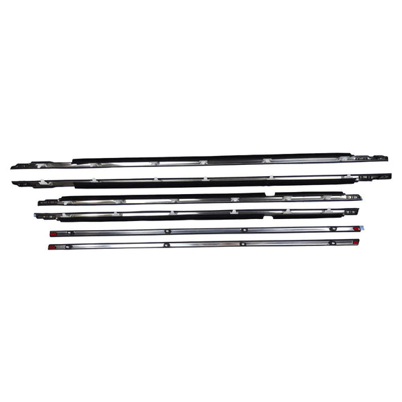 6PCS Door Belt Molding 75710-60011 75720-60011 For Toyota Land Cruiser 80 Series 1991-1997 / Lexus LX450 FZJ80 1996-1998