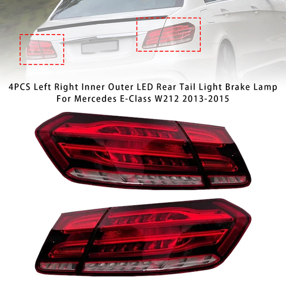 4 stuks LED-achterlichten/remlichten voor Mercedes E-Klasse W212 2013-2015