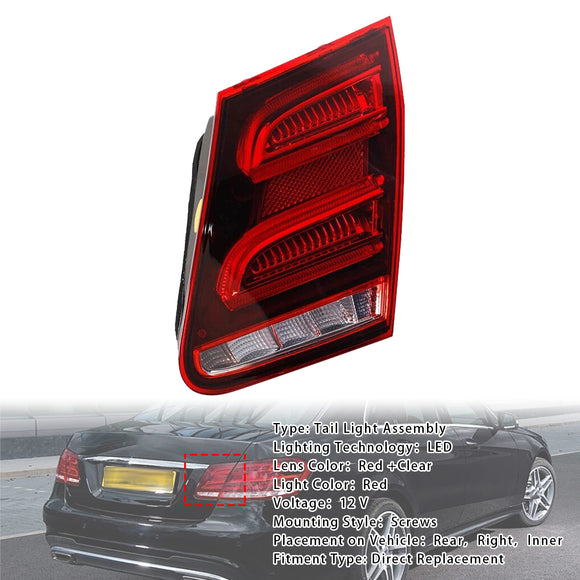 Right LED Inner Rear Tail Light Brake Lamp For Mercedes E-Class W212 2013-2015