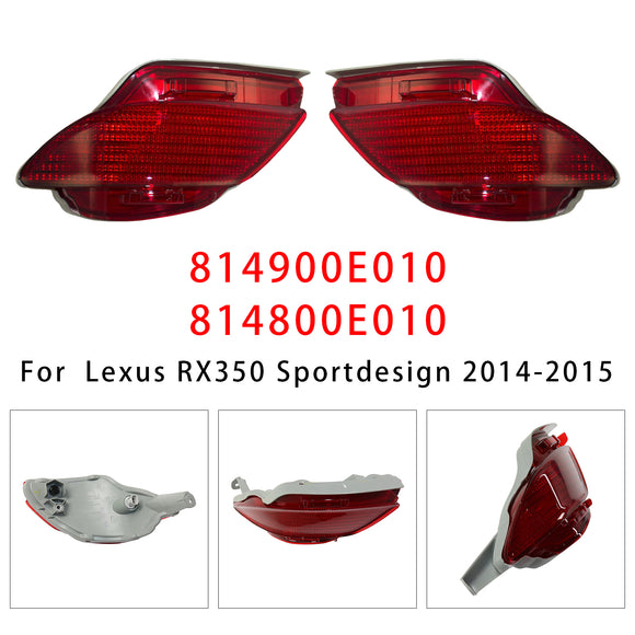 Left+Right Rear Bumper Reflector For Lexus RX350 RX450h 2010-2015 USA