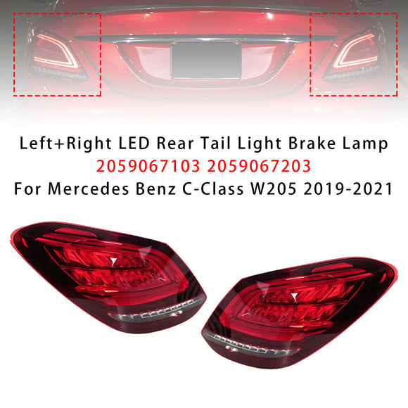 Luz trasera LED izquierda y derecha para freno/luz trasera para Mercedes Clase C W205 2019-2021