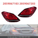 Luz trasera LED izquierda y derecha para freno/luz trasera para Mercedes Clase C W205 2019-2021-4