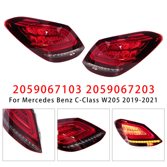 Luz trasera LED izquierda y derecha para freno/luz trasera para Mercedes Clase C W205 2019-2021