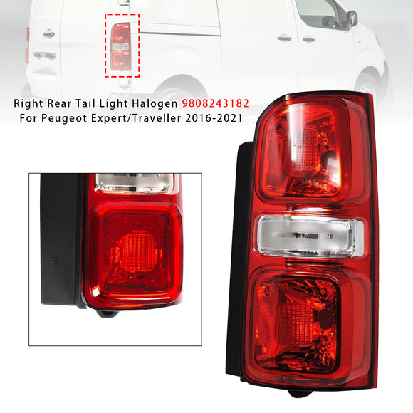 Rechts hinten Rücklicht Halogen 9808243182 für Peugeot Expert/Traveller 2016–2021