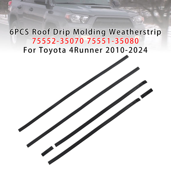 6 kpl kattopuristusmuovaussuojanauha 75552-35070 75551-35080 Toyota 4Runner 2010-2024