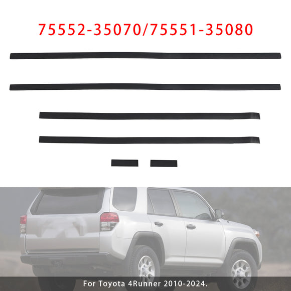 6 kpl kattopuristusmuovaussuojanauha 75552-35070 75551-35080 Toyota 4Runner 2010-2024