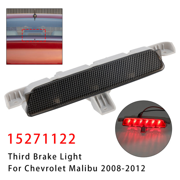 Achterste hoog gemonteerde derde remlichtlamp voor Chevrolet Malibu 2008-2012, zwart