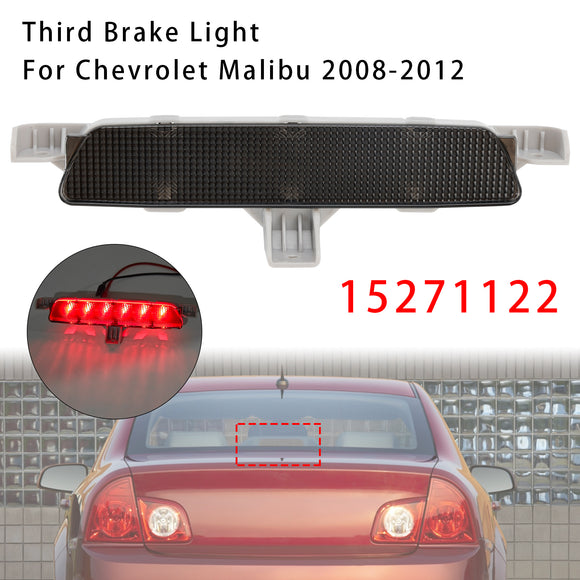 Achterste hoog gemonteerde derde remlichtlamp voor Chevrolet Malibu 2008-2012, zwart