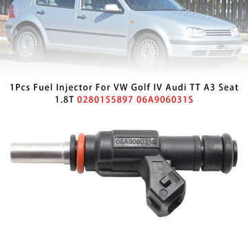 1Pcs Fuel Injector For VW Golf IV Audi TT A3 Seat 1.8T 0280155897 06A906031S - 0