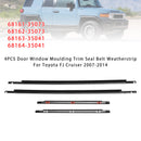 4PCS Window Moulding Trim Seal Belt Weatherstrip For Toyota FJ Cruiser 2007-2014-3